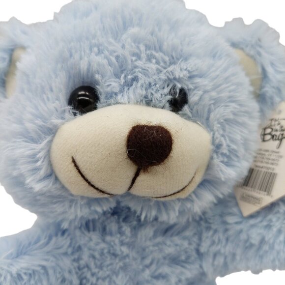It's in the bag Blue White Plush Teddy Bear 10 Inches Stuffed Animal Kellytoy - Picture 2 of 9